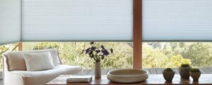 cellular honeycomb shades on large windows