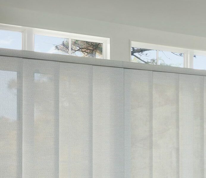 gliding window panels to cover sliding doors