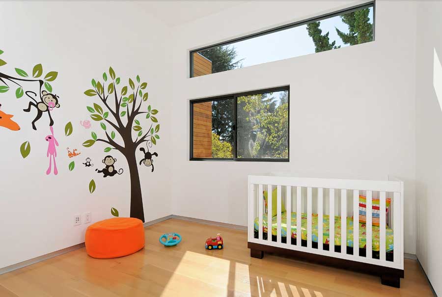 nursery with tree wall decals